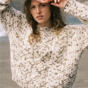 Christy Dawn Anja Sweater in Speckled Maple EUC